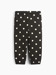 Gap Black Polka Dot Pull On Logo Joggers (6mths-5yrs) - Image 2 of 3