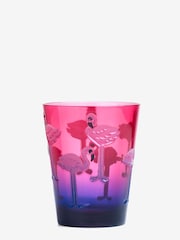 Pink/Purple Flamingo Plastic Picnic Drinkware Set of 4 Tumbler Glasses - Image 4 of 4