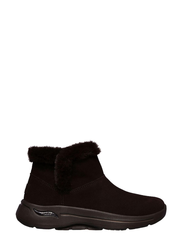 Skechers Chocolate Brown Go Walk Artch Fit Cherish Womens Boots - Image 1 of 5