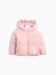 Gap Pink Hooded Puffer Jacket - Image 1 of 2