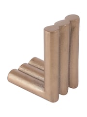 Libra Interiors Set of 2 Antique Brass Ellie Brass Finish Aluminium Bookends - Image 5 of 6