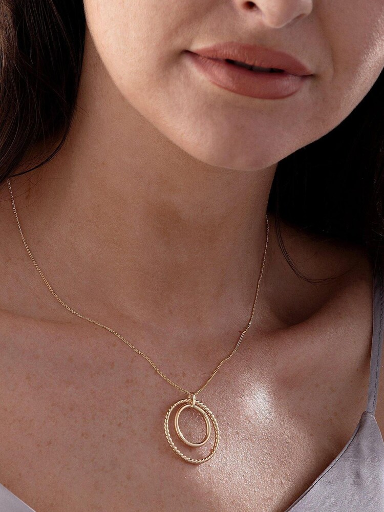 Beaverbrooks 9ct Gold Circle Pendant - Image 3 of 3