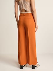Orange Tailored Mid Rise Wide Leg Trousers - Image 3 of 6