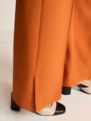 Orange Tailored Mid Rise Wide Leg Trousers - Image 4 of 6