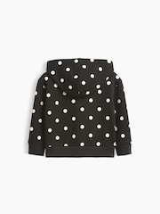 Gap Black Polka Dot Vintage Soft Zip-Up Hoodie (6mths-5yrs) - Image 2 of 3