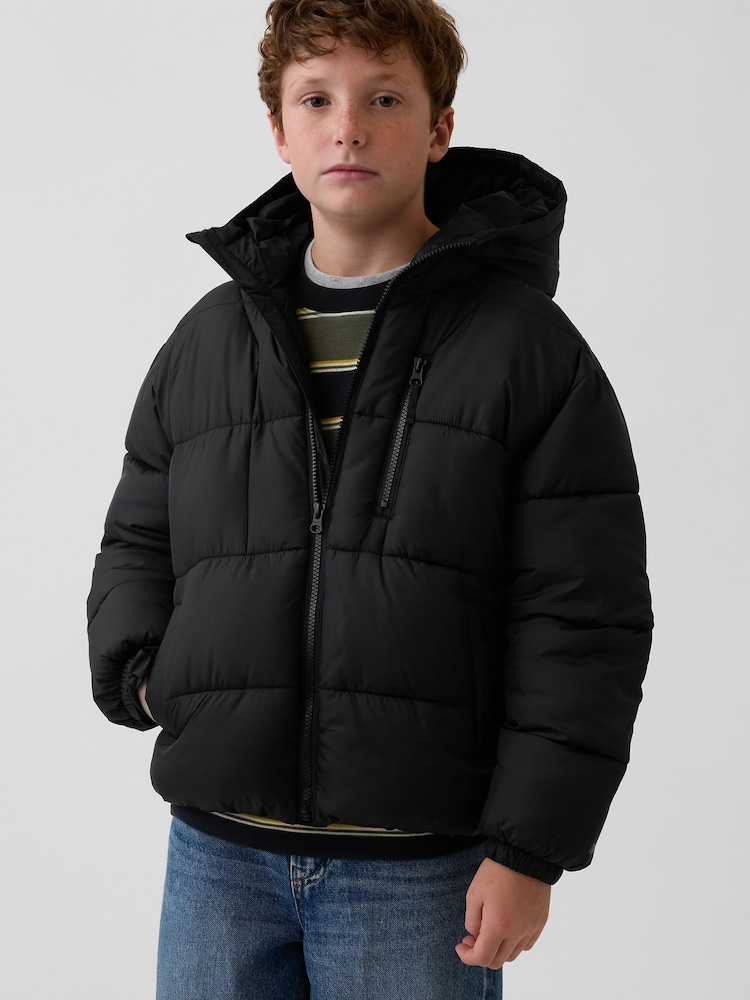Gap Black Heavyweight Puffer Jacket (4-13yrs) - Image 1 of 3 Gap Black Heavyweight Puffer Jacket (4-13yrs) - Image 1 of 3
