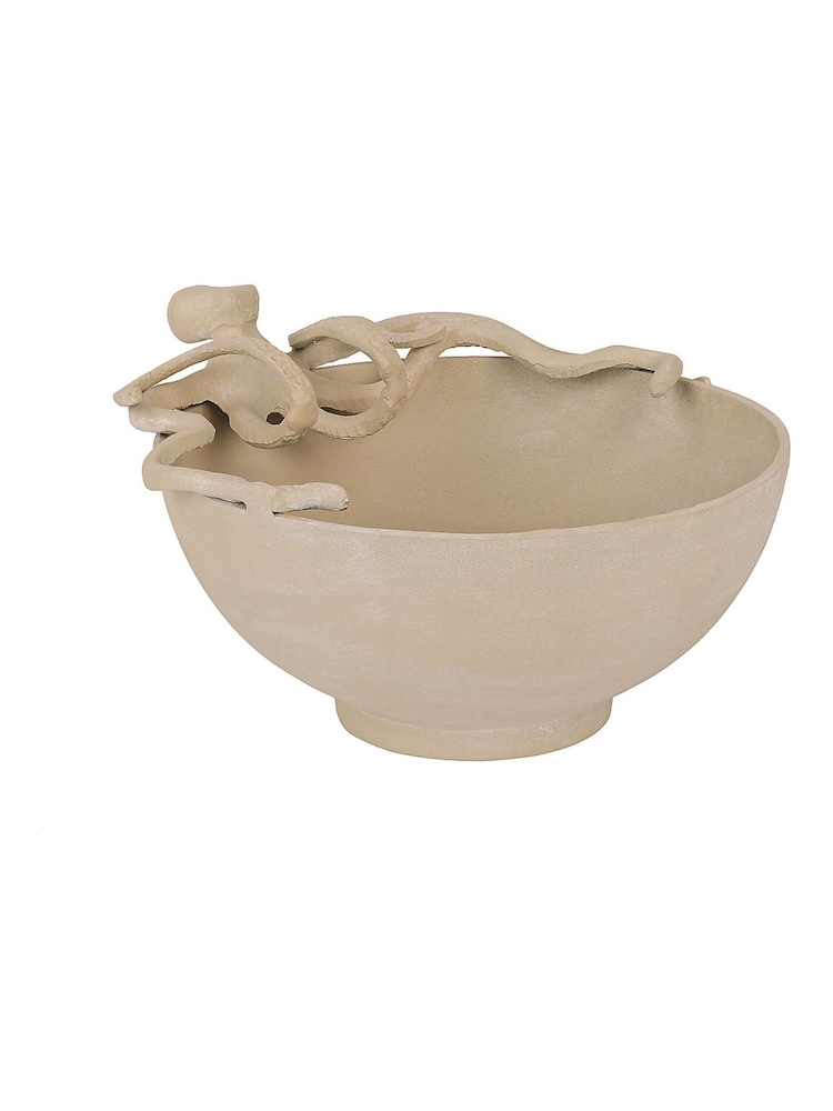 Libra Interiors Beige Seaside Octopus Beige Stonewash Bowl - Image 2 of 6