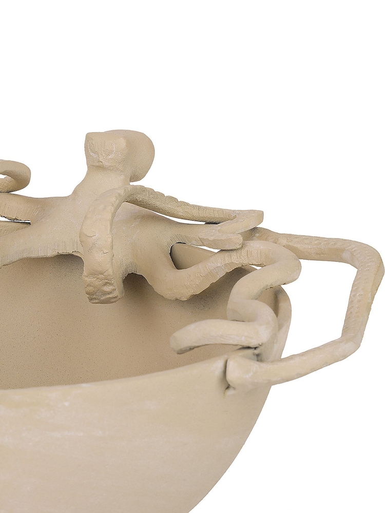 Libra Interiors Beige Seaside Octopus Beige Stonewash Bowl - Image 6 of 6