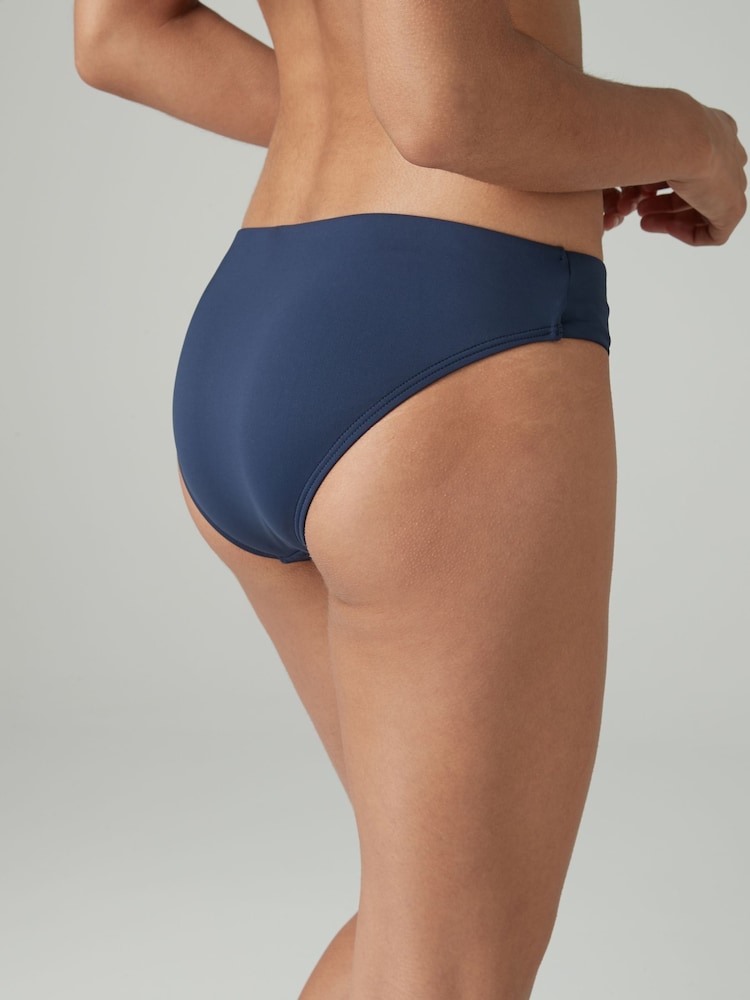Blue High Leg Bikini Bottoms - Image 2 of 4