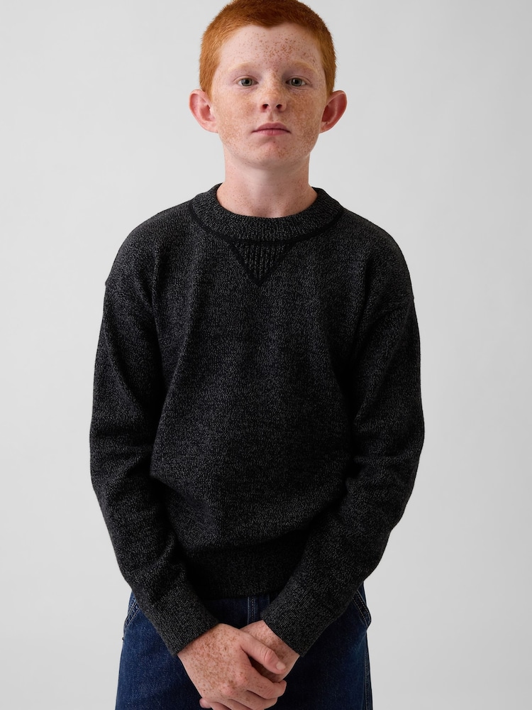 Gap Black Relaxed Jumper (4-13yrs) - Image 1 of 5 Gap Black Relaxed Jumper (4-13yrs) - Image 1 of 5