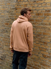 Clay/Neutral Regular Fit Jersey Cotton Rich Overhead Hoodie - Image 3 of 8