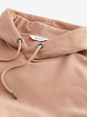 Clay/Neutral Regular Fit Jersey Cotton Rich Overhead Hoodie - Image 7 of 8