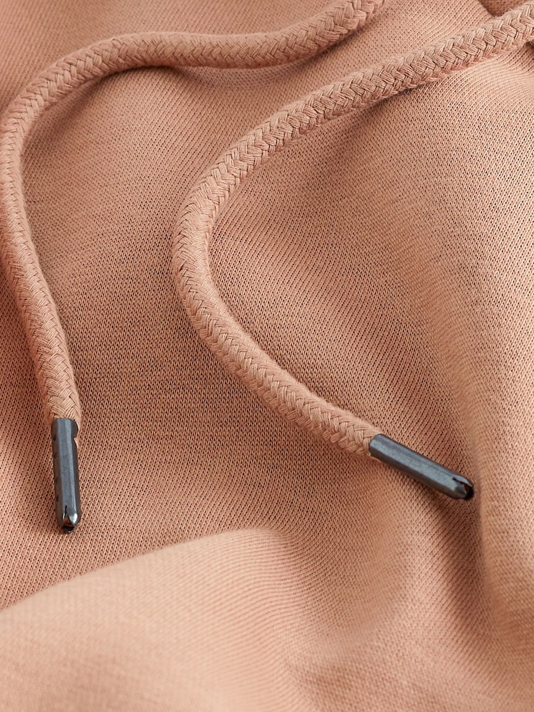 Clay/Neutral Regular Fit Jersey Cotton Rich Overhead Hoodie - Image 8 of 8