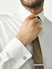 2 Tone Silver/Gold Cufflink And Tie Clip Set - Image 1 of 7