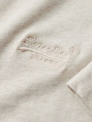 Superdry Cream White Vintage Embroidered 100% Cotton T-Shirt - Image 5 of 5