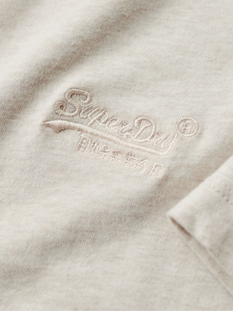 Superdry Cream White Vintage Embroidered 100% Cotton T-Shirt - Image 5 of 5