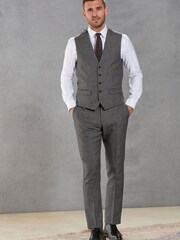 Grey Signature Empire Mills 100% Wool Birdseye Suit Waistcoat - Image 2 of 9