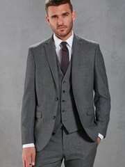 Grey Signature Empire Mills 100% Wool Birdseye Suit Waistcoat - Image 5 of 9