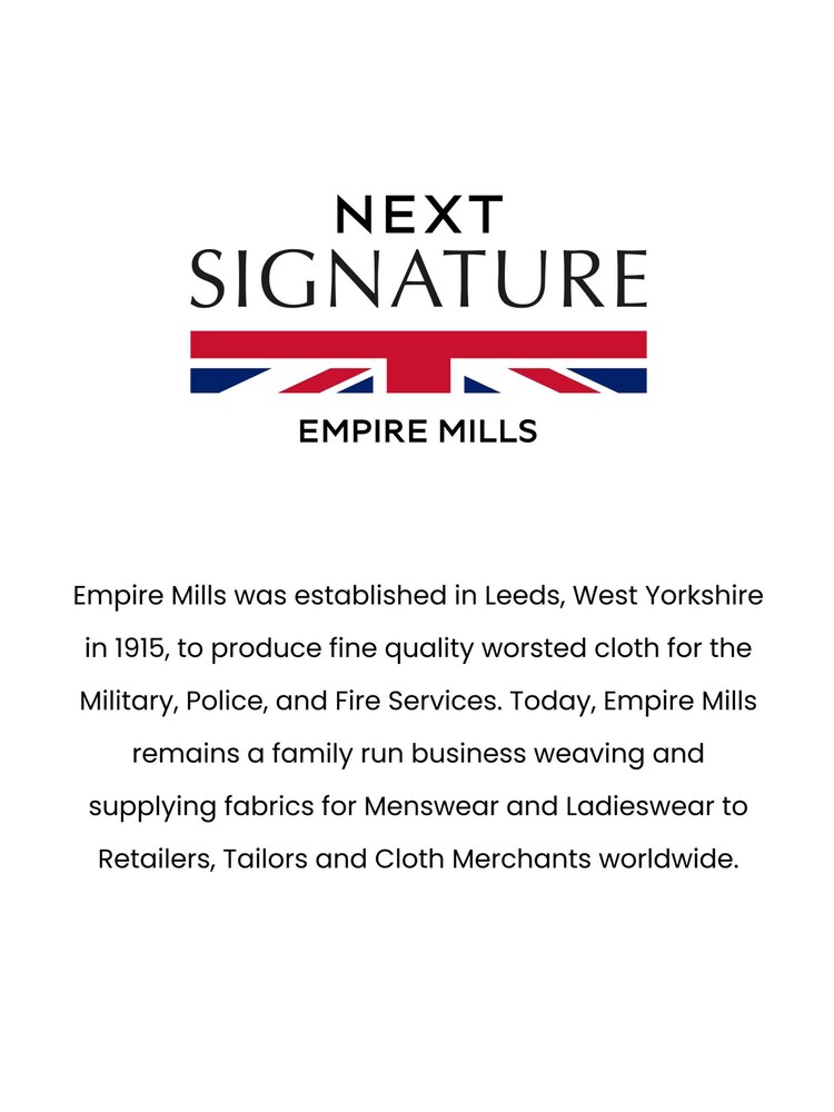 Grey Signature Empire Mills 100% Wool Birdseye Suit Waistcoat - Image 9 of 9 Grey Signature Empire Mills 100% Wool Birdseye Suit Waistcoat - Image 9 of 9