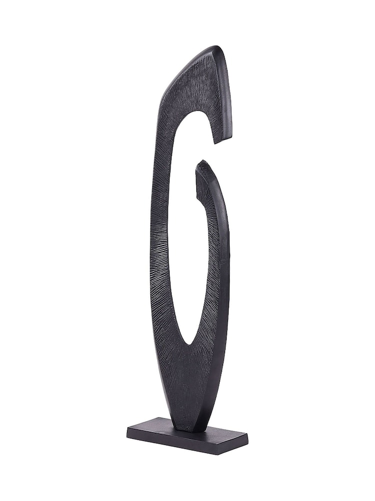 Libra Interiors Black Axis Black Aluminium Sculpture 117cm - Image 2 of 6 Libra Interiors Black Axis Black Aluminium Sculpture 117cm - Image 2 of 6