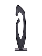 Libra Interiors Black Axis Black Aluminium Sculpture 117cm - Image 4 of 6