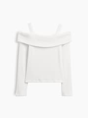 Gap White Off-Shoulder Rib Top (4-13yrs) - Image 3 of 4