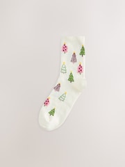 Pink Santa Novelty Christmas Ribbed Sports Socks 3 Pack - Image 3 of 6