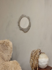 Libra Interiors Gold Miel Cast Aluminium Small Mirror Mirror - Image 1 of 7