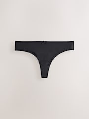 Black Thong Microfibre Knickers 7 Pack - Image 9 of 13
