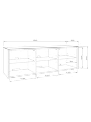 Frank Olsen Grey Smart LED Large TV Stand - Image 4 of 10