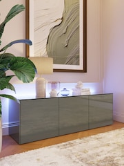 Frank Olsen Grey Smart LED Large TV Stand - Image 5 of 10