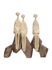 Libra Interiors Brown Ellington Seated Forms Family of 3 - Image 2 of 6