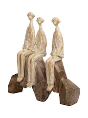 Libra Interiors Brown Ellington Seated Forms Family of 3 - Image 3 of 6
