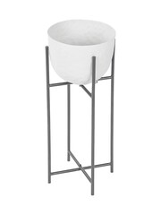 Libra Interiors White Samui White Stonewash Planter on Stand Small 55cm - Image 3 of 6