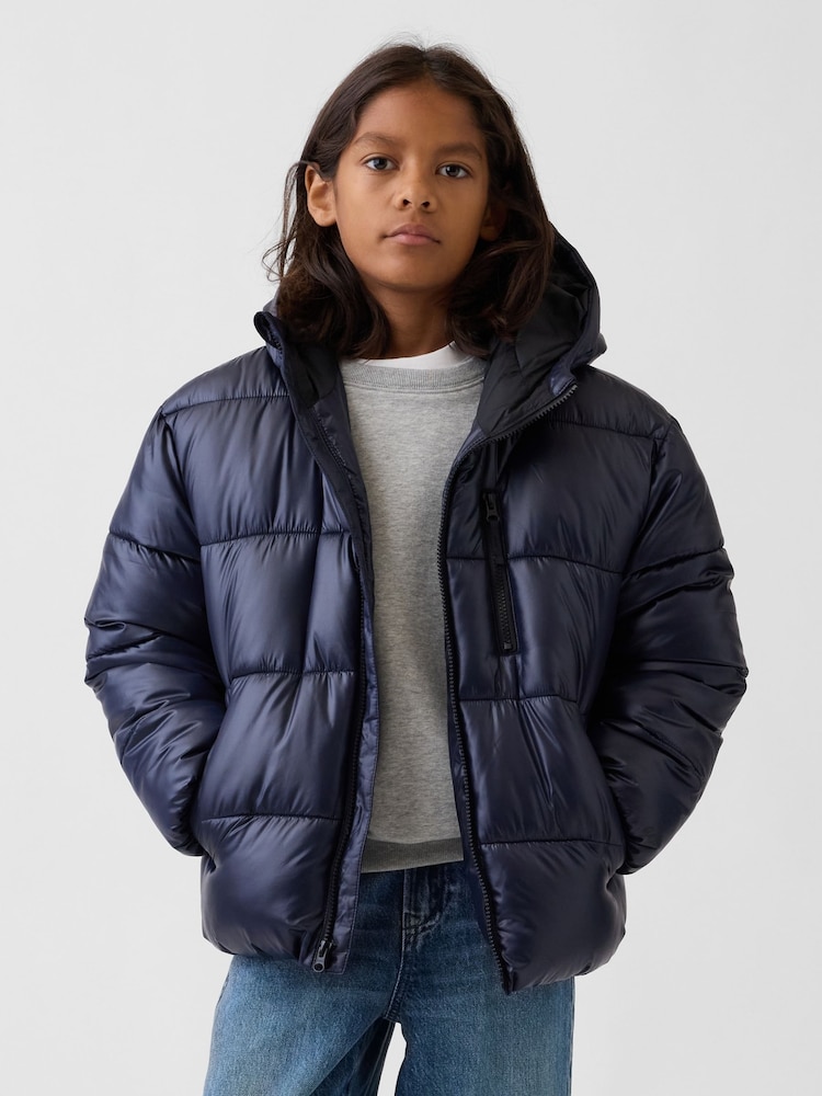 Gap Blue Heavyweight Puffer Jacket (4-13yrs) - Image 1 of 4 Gap Blue Heavyweight Puffer Jacket (4-13yrs) - Image 1 of 4