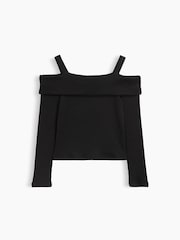 Gap Black Off-Shoulder Rib Top (4-13yrs) - Image 3 of 4