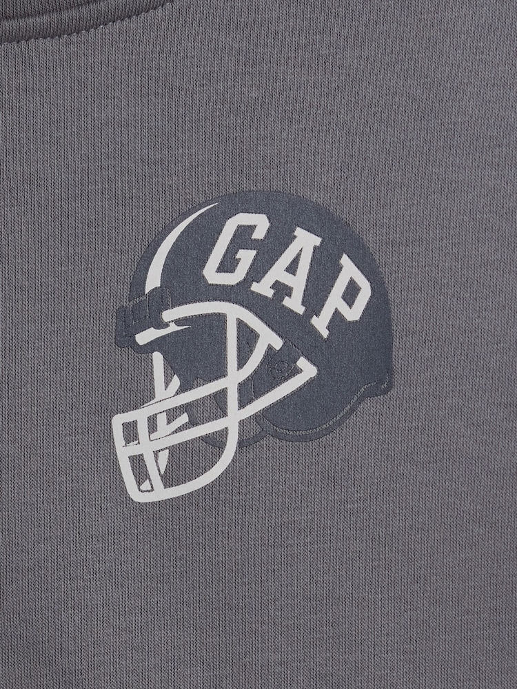 Grå - Gap Relaxed Logo Hettegenser (4–13år) - Bilde 4 av 4