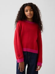 Röd/Rosa - Gap CashSoft Oversized Jumper (4-13år) - Bild 1 av 4