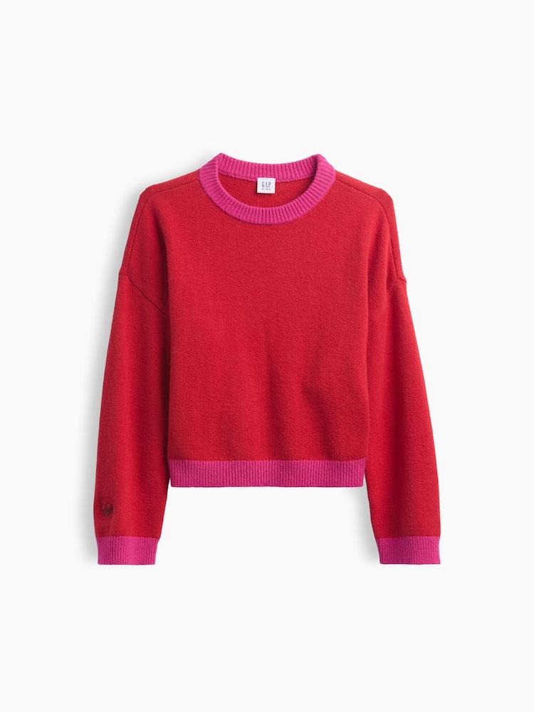 Röd/Rosa - Gap CashSoft Oversized Jumper (4-13år) - Bild 4 av 4