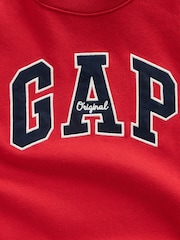 Gap Red Vintage Soft Oversized Mock Neck Logo Sweatshirt (4-13yrs) - Image 2 of 2