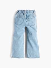 Gap Light Wash Lace-Trim Stride Wide-Leg Jeans (6mths-5yrs) - Image 2 of 2