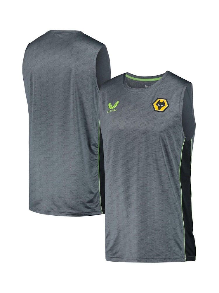 Fanatics Grey Wolverhampton Wanderers Players Training Vest - Image 1 of 3 Fanatics Grey Wolverhampton Wanderers Players Training Vest - Image 1 of 3