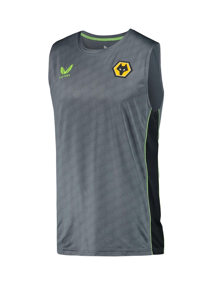 Fanatics Grey Wolverhampton Wanderers Players Training Vest - Image 2 of 3 Fanatics Grey Wolverhampton Wanderers Players Training Vest - Image 2 of 3