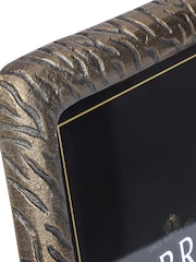Libra Interiors Antique Brass Gold Kavari Tiger Photo Frame 8x10 - Image 5 of 7