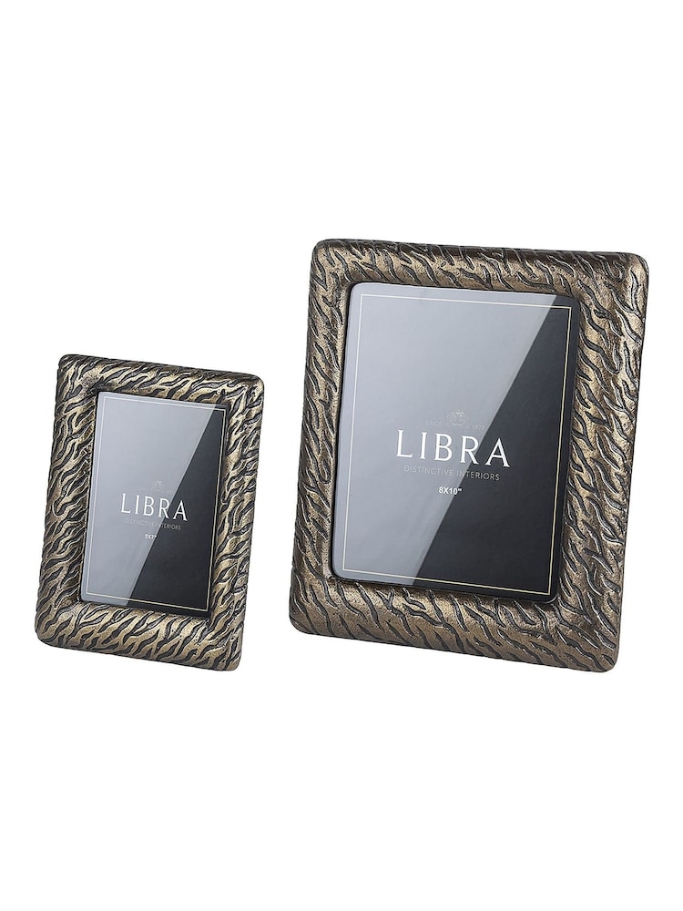 Libra Interiors Antique Brass Gold Kavari Tiger Photo Frame 8x10 - Image 7 of 7 Libra Interiors Antique Brass Gold Kavari Tiger Photo Frame 8x10 - Image 7 of 7