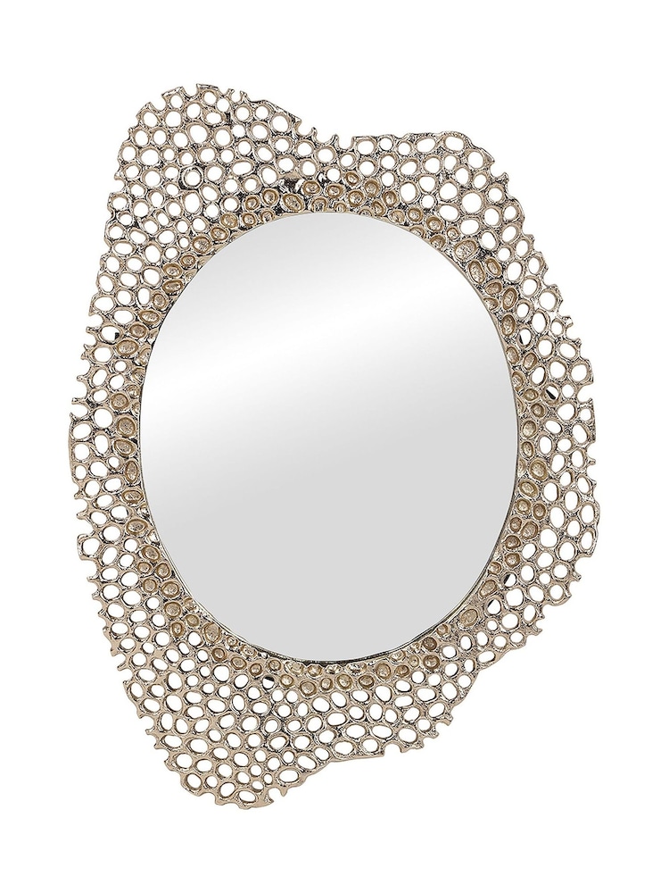 Libra Interiors Gold Miel Cast Aluminium Mirror Medium - Image 2 of 7