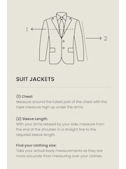 Bright Blue Slim Signature Tollegno Italian Wool Suit Jacket - Image 8 of 8