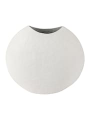 Libra Interiors White Samui White Stonewash Moon Vase - Image 3 of 7