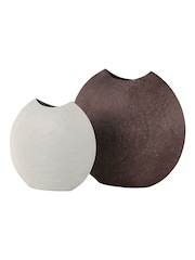 Libra Interiors White Samui White Stonewash Moon Vase - Image 7 of 7