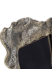 Libra Interiors Antique Brass Gold Molten Weave Photo Frame 8x10 - Image 5 of 7